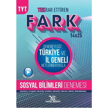 Yayın Denizi TYT Sosyal Bilimler Fark Tekrar Ettiren 14x25 Denemesi