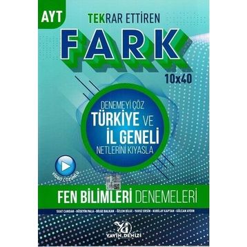 Yayın Denizi Yayınları AYT Fen Bilimleri 10x40 Tekrar Ettiren Fark Denemeleri