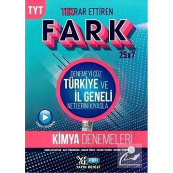 Yayın Denizi Yayınları TYT Kimya Fark 25x7 Tekrar Ettiren Denemeleri