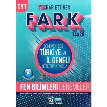 Yayın Denizi YKS TYT Fen Bilimleri Tekrar Ettiren Fark 14x20 Video Çözümlü Deneme