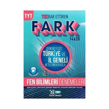Yayın Denizi YKS TYT Fen Bilimleri Tekrar Ettiren Fark 14x20 Video Çözümlü Deneme