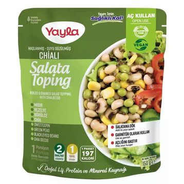 Yayla 150 gr Haşlanmış Suyu Süzülmüş Chialı Salata Toping