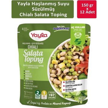 Yayla 150 gr Haşlanmış Suyu Süzülmüş Chialı Salata Toping