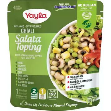 Yayla 150 gr Haşlanmış Suyu Süzülmüş Chialı Salata Toping