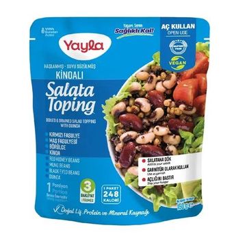 Yayla 150 gr Haşlanmış Suyu Süzülmüş Kinoalı Salata Toping