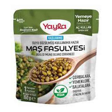 Yayla 150 gr Haşlanmış Suyu Süzülmüş Maş Fasulyesi