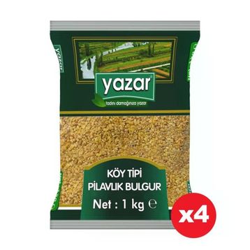 Yazar 1 kg Köy Tipi Pilavlık Bulgur (4 adet)