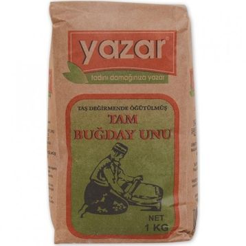 Yazar 1 kg Taş Değirmende Öğütülmüş Tam Buğday Unu
