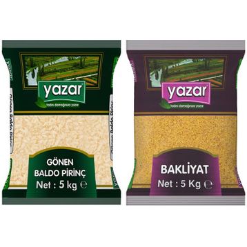 Yazar 5 kg Gönen Baldo Pirinç + 5 kg Pilavlık Bulgur