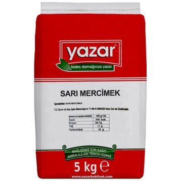 Yazar 5 Kg Sarı Mercimek
