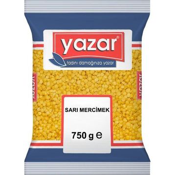 Yazar 750 gr Sarı Mercimek (2 adet)