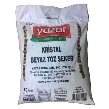 Yazar Kristal 10 kg Toz Şeker