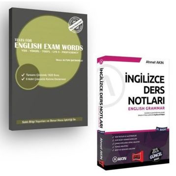 YDS İngilizce Ders Notları English Grammar Akın Dil-Yargı Yayınları