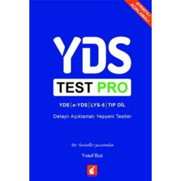 YDS Test Pro Detaylı Açıklamalı Yepyeni Testler - Yusuf Boz