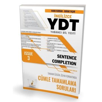 YDT İngilizce Sentence Completion Issue 3 Pelikan Yayınları