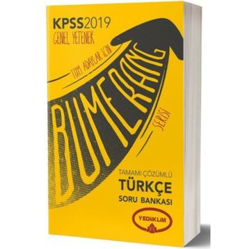 Yediiklim Yayınları 2019 KPSS Bumerang Türkçe Tamamı Çözümlü Soru Bankası