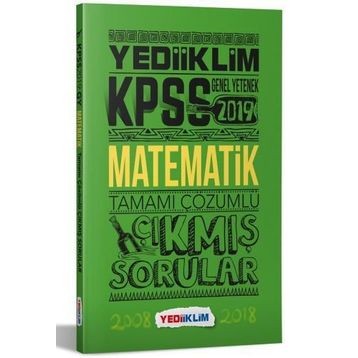 Yediiklim Yayınları 2019 KPSS Genel Yetenek Matematik Tamamı Çözümlü Çıkmış Sorular
