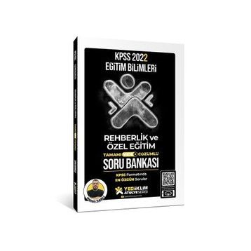 Yediiklim Yayınları 2022 KPSS Eğitim Bilimleri Atölye Serisi Rehberlik ve Özel Eğitim Çözümlü Soru Bankası