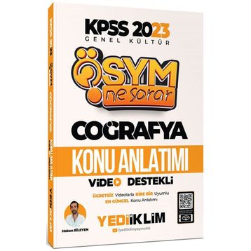 Yediiklim Yayınları 2022 KPSS Genel Kültür Ösym Ne Sorar Coğrafya Video Destekli Konu Anlatımı
