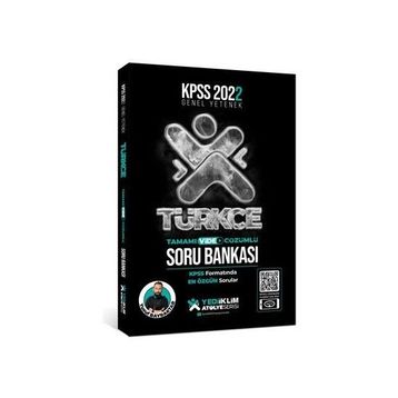 Yediiklim Yayınları 2022 KPSS Genel Yetenek Atölye Serisi Türkçe Tamamı Video Çözümlü Soru Bankası