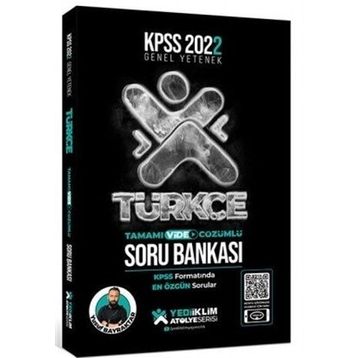 Yediiklim Yayınları 2022 KPSS Genel Yetenek Atölye Serisi Türkçe Tamamı Video Çözümlü Soru Bankası