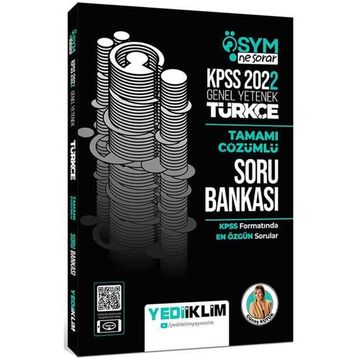 Yediiklim Yayınları 2022 KPSS Genel Yetenek Ösym Ne Sorar Türkçe Tamamı Çözümlü Soru Bankası