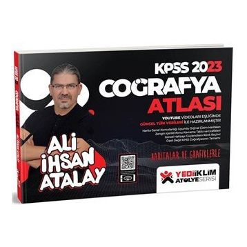 Yediiklim Yayınları 2023 KPSS Atölye Serisi Haritalar ve Grafiklerle Coğrafya Atlası