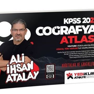 Yediiklim Yayınları 2023 KPSS Atölye Serisi Haritalar ve Grafiklerle Coğrafya Atlası