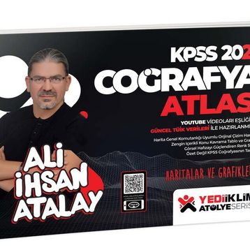 Yediiklim Yayınları 2023 KPSS Atölye Serisi Haritalar ve Grafiklerle Coğrafya Atlası