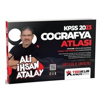 Yediiklim Yayınları 2023 KPSS Atölye Serisi Haritalar ve Grafiklerle Coğrafya Atlası