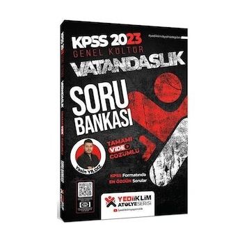 Yediiklim Yayınları 2023 KPSS Atölye Serisi Vatandaşlık Tamamı Video Çözümlü Soru Bankası