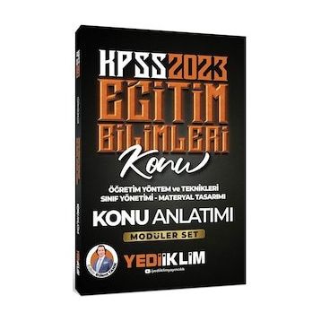 Yediiklim Yayınları 2023 KPSS Eğitim Bilimleri ÖYT Sınıf Yönetimi Materyal Tasarımı Konu Anlatımı