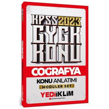Yediiklim Yayınları 2023 KPSS Genel Kültür Coğrafya Konu Anlatımı