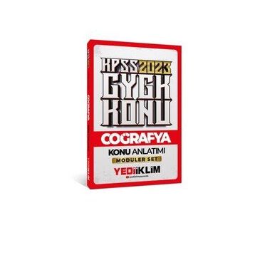 Yediiklim Yayınları 2023 KPSS Genel Kültür Coğrafya Konu Anlatımı