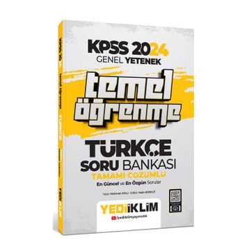 Yediiklim Yayınları 2024 Genel Yetenek Türkçe Temel Öğrenme Tamamı Çözümlü Soru Bankası