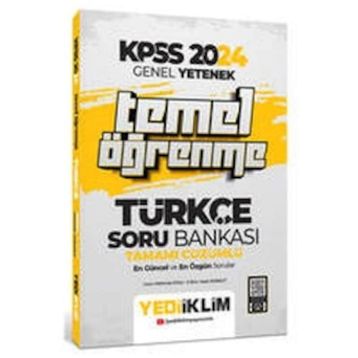 Yediiklim Yayınları 2024 Genel Yetenek Türkçe Temel Öğrenme Tamamı Çözümlü Soru Bankası