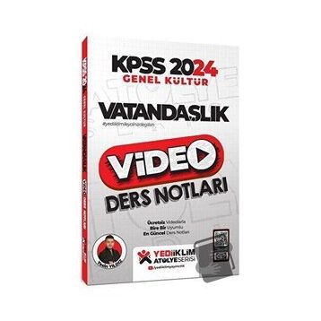 Yediiklim Yayınları - 2024 Kpss Atölye Serisi Vatandaşlık Video Ders Notları