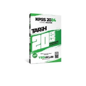 Yediiklim Yayınları 2024 KPSS Genel Kültür Tarih Tamamı Çözümlü 20 Deneme