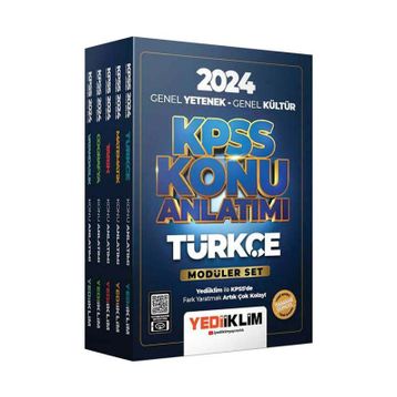 Yediiklim Yayınları - 2024 KPSS Genel Yetenek Genel Kültür Konu Anlatımlı Modüler Set