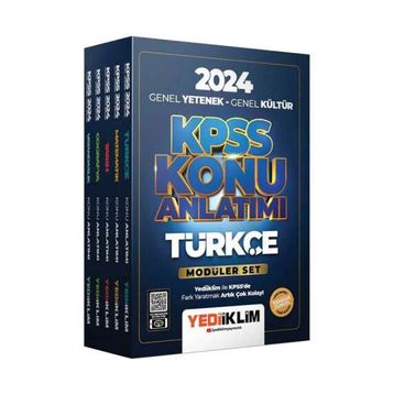 Yediiklim Yayınları - 2024 KPSS Genel Yetenek Genel Kültür Konu Anlatımlı Modüler Set