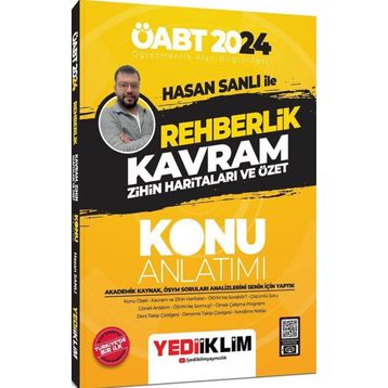 Yediiklim Yayınları - 2024 ÖABT Hasan Sanlı İle Rehberlik Kavram Zihin Haritaları ve Özet Konu Anlatımı