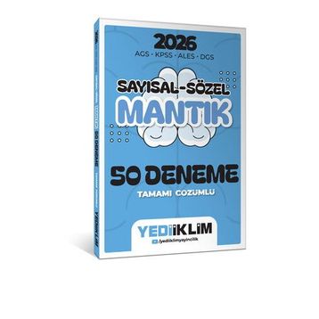 Yediiklim Yayınları 2026 AGS KPSS ALES DGS Sayısal Sözel Mantık Tamamı Çözümlü 50 Deneme
