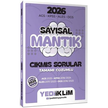 Yediiklim Yayınları 2026 AGS KPSS ALES DGS Sözel Mantık Tamamı Çözümlü Çıkmış Sorular