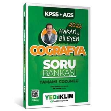 Yediiklim Yayınları 2026 KPSS AGS Coğrafya Tamamı Çözümlü Soru Bankası