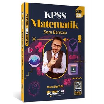 Yediiklim Yayınları 2026 KPSS Atölye Serisi Genel Yetenek Matematik Tamamı Video Çözümlü Soru Bankası