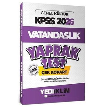 Yediiklim Yayınları 2026 KPSS Genel Kültür Vatandaşlık Çek Kopart Yaprak Test