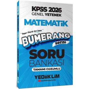 Yediiklim Yayınları 2026 KPSS Genel Yetenek Bumerang Matematik Tamamı Çözümlü Soru Bankası
