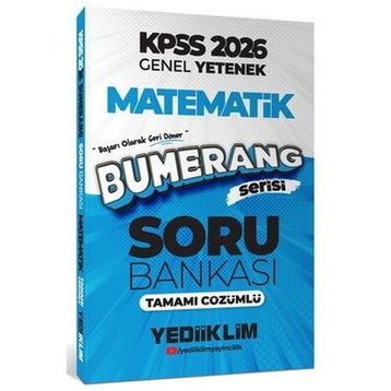 Yediiklim Yayınları 2026 KPSS Genel Yetenek Bumerang Matematik Tamamı Çözümlü Soru Bankası