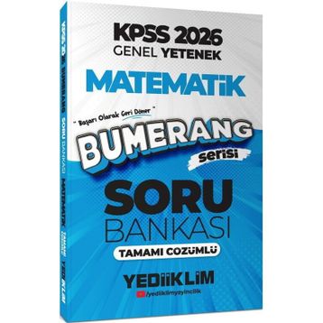 Yediiklim Yayınları 2026 KPSS Genel Yetenek Bumerang Matematik Tamamı Çözümlü Soru Bankası