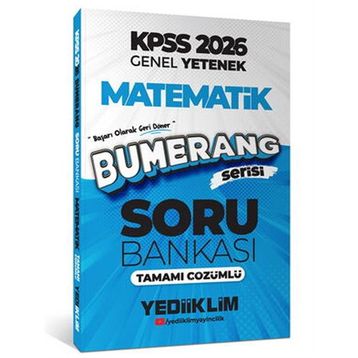 Yediiklim Yayınları 2026 KPSS Genel Yetenek Bumerang Matematik Tamamı Çözümlü Soru Bankası